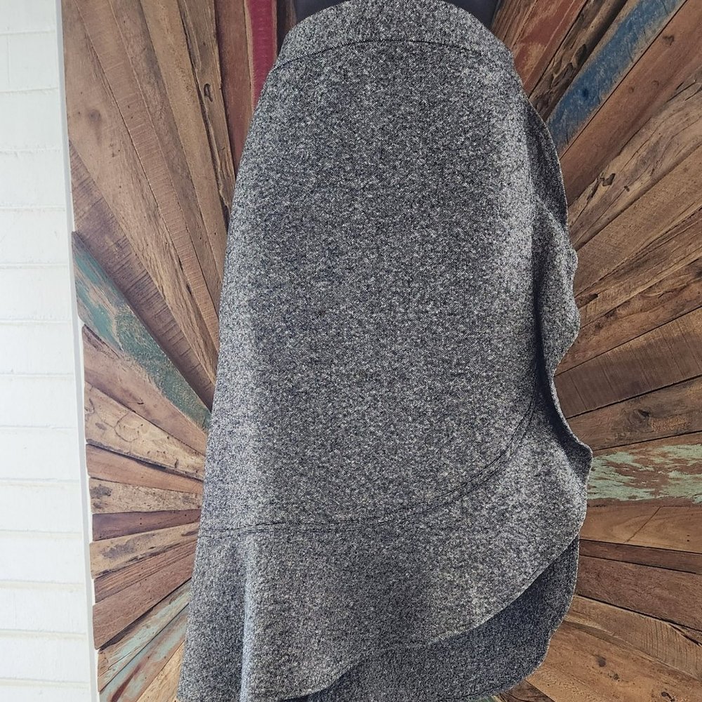 VTG Votre Nom Collection a-line gray ruffle wool/silk blend skirt Sz 8